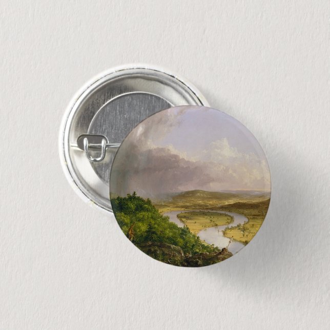 Thomas Cole The Oxbow The Connecticut River  3 Cm Round Badge (Front & Back)