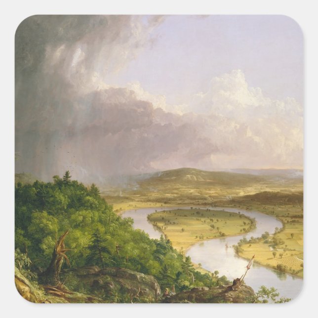 Thomas Cole The Oxbow The Connecticut River  Square Sticker (Front)