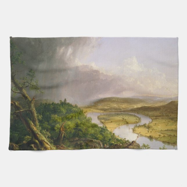 Thomas Cole The Oxbow The Connecticut River  Tea Towel (Horizontal)