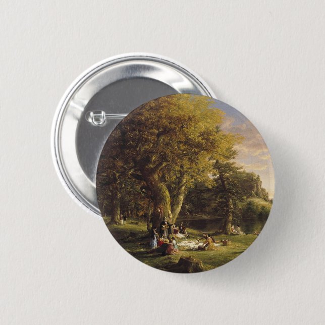 Thomas Cole The Pic-Nic 6 Cm Round Badge (Front & Back)