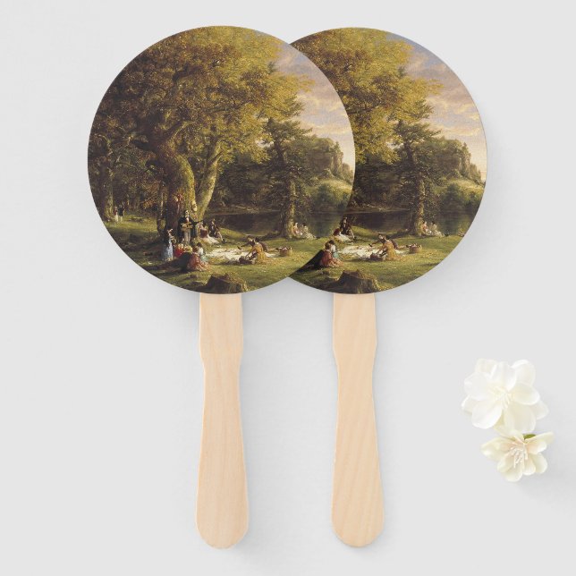 Thomas Cole The Pic-Nic Hand Fan (Front and Back)