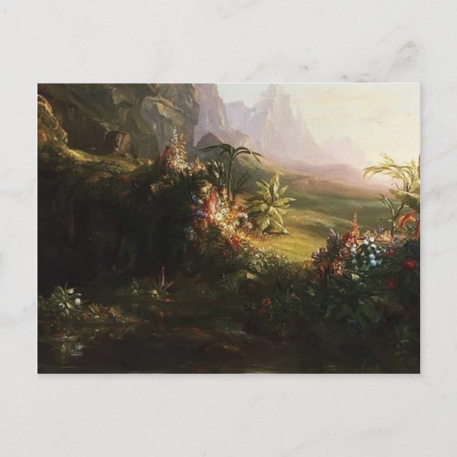 Thomas Cole-The Voyage of Life: Childhood (detail) Postcard (Front)