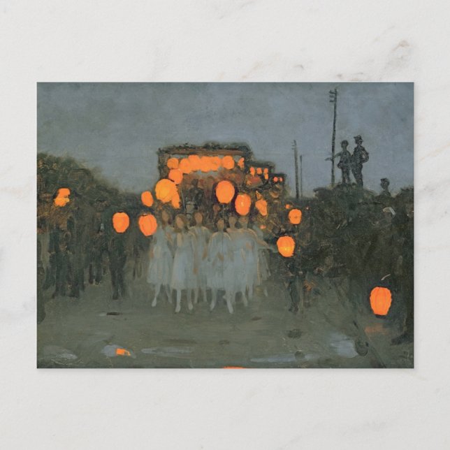Thomas Cooper Gotch - The Lantern Parade Postcard (Front)