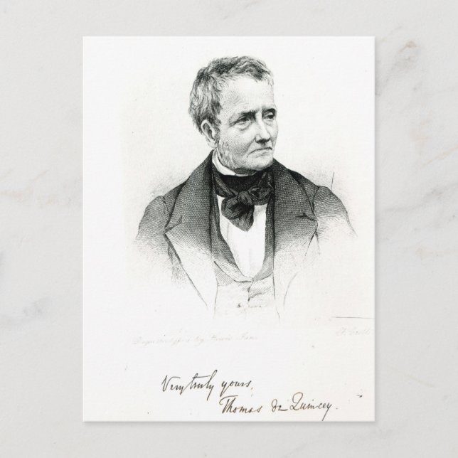 Thomas de Quincey Postcard (Front)