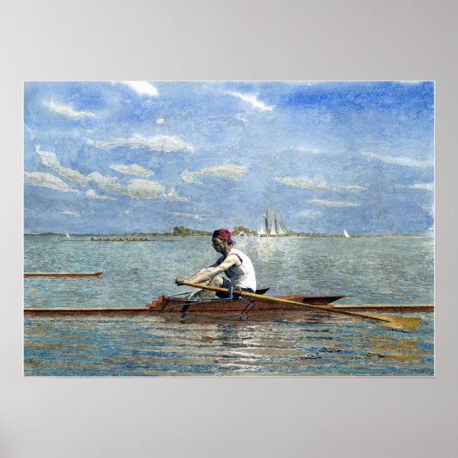 Thomas Eakins John Biglin in a Single Scull Poster (Front)
