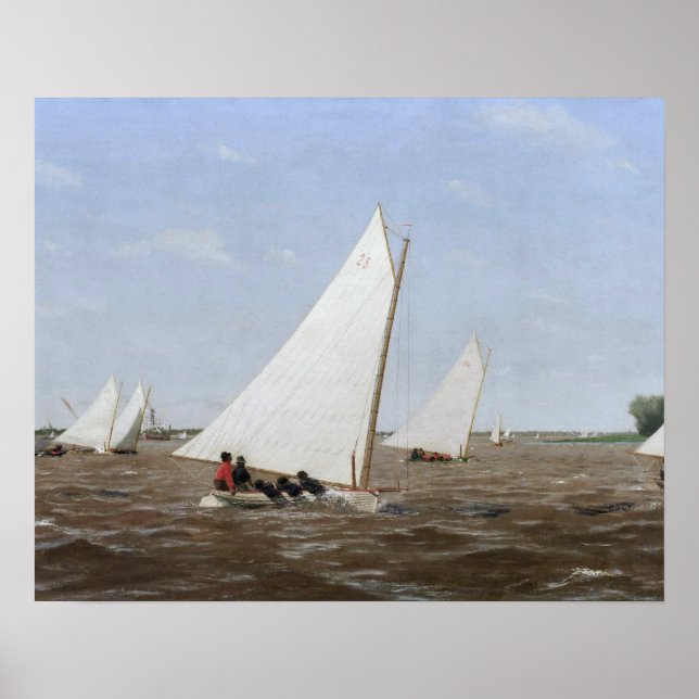 Thomas Eakins - Sailboats Racing on the Delaware Poster (Front)