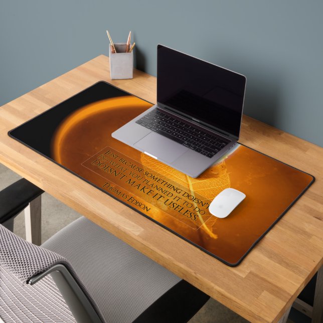 Thomas Edison Inspirational Quote "Use" Desk Mat (Office 2)