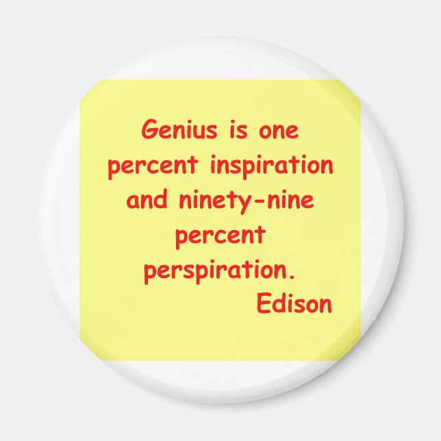 Thomas Edison quote Magnet (Front)