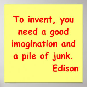 Thomas Edison quote Poster