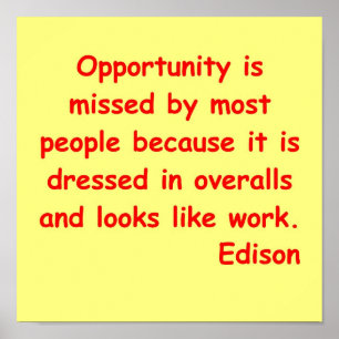 Thomas Edison quote Poster