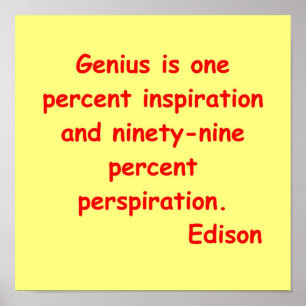 Thomas Edison quote Poster