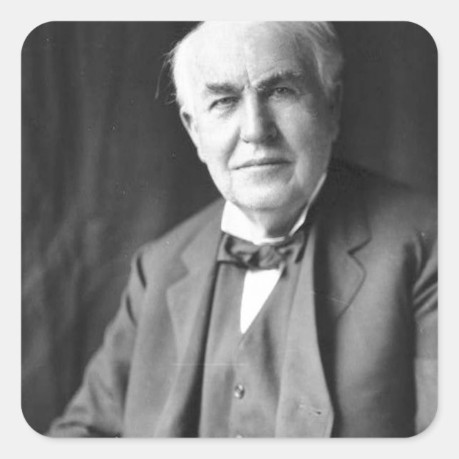 Thomas Edison Square Sticker (Front)