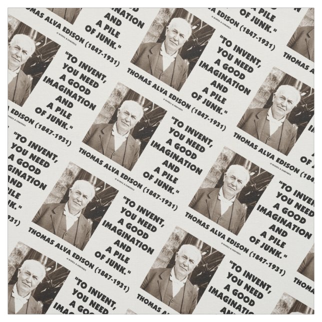 Thomas Edison To Invent Imagination Pile Of Junk Fabric (Swatch)