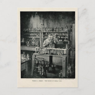 Thomas Edison Wizard of Menlo Park Postcard