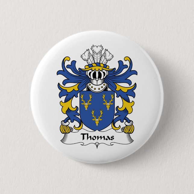 Thomas Family Crest 6 Cm Round Badge (Front)