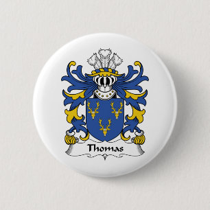 Thomas Family Crest 6 Cm Round Badge