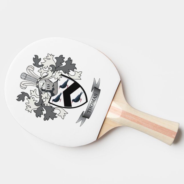 Thomas Family Crest Ping Pong Paddle (Side)