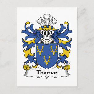 Thomas Family Crest Postcard