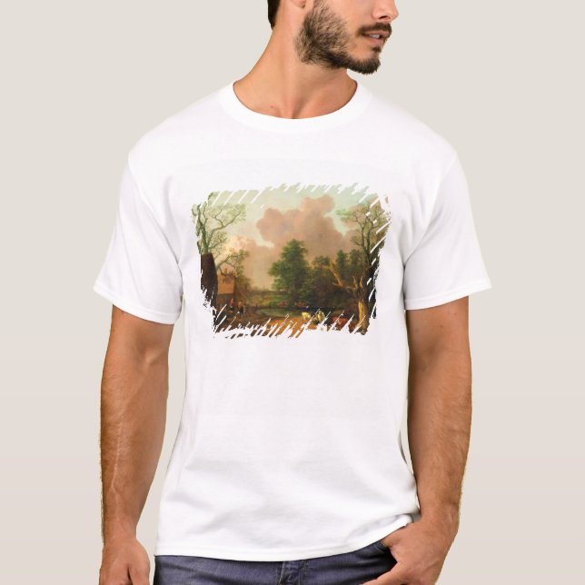 Thomas Gainsborough | A Landscape with Figures, Fa T-Shirt (Front)