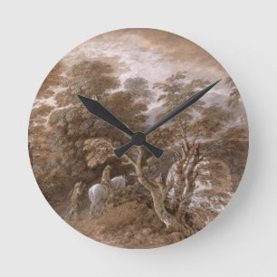 Thomas Gainsborough   A Woodland Pool with Rocks a Round Clock