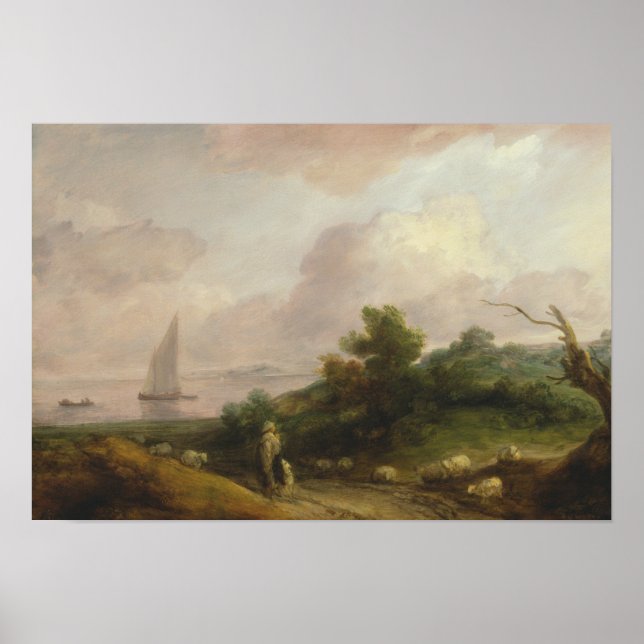 Thomas Gainsborough - Coastal Landscape Poster (Front)