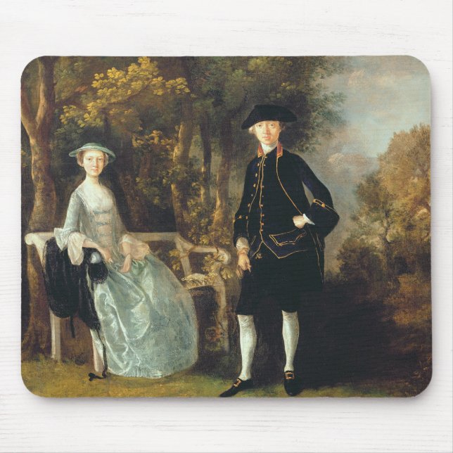 Thomas Gainsborough | Lady Lloyd and her son, Rich Mouse Mat (Front)