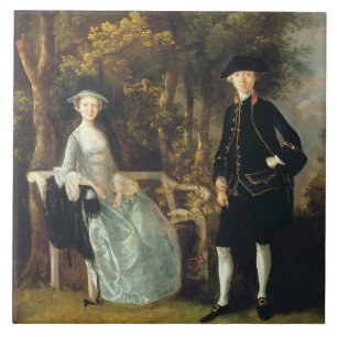 Thomas Gainsborough   Lady Lloyd and her son, Rich Tile