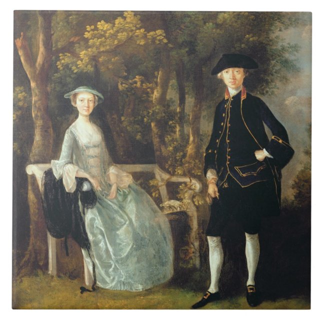 Thomas Gainsborough | Lady Lloyd and her son, Rich Tile (Front)