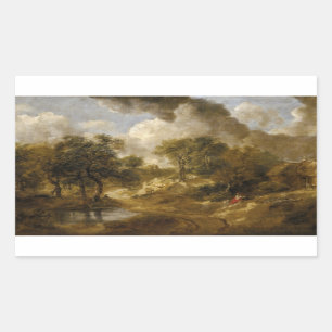 Thomas Gainsborough - Landscape in Suffolk Rectangular Sticker