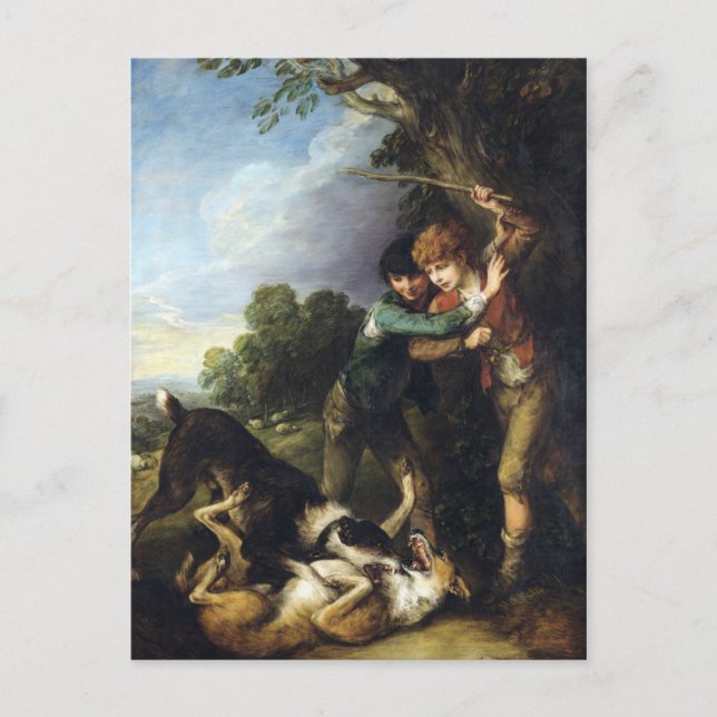 Thomas Gainsborough Two shepherd boys with dogs Postcard (Front)