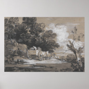 Thomas Gainsborough - Wooded Landscape Poster