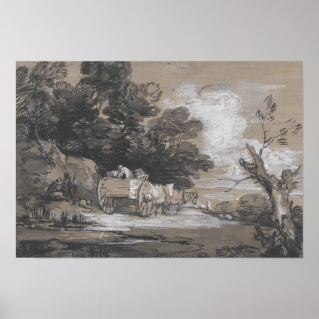 Thomas Gainsborough - Wooded Landscape Poster (Front)