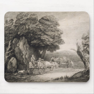 Thomas Gainsborough   Wooded Landscape with Carts Mouse Mat