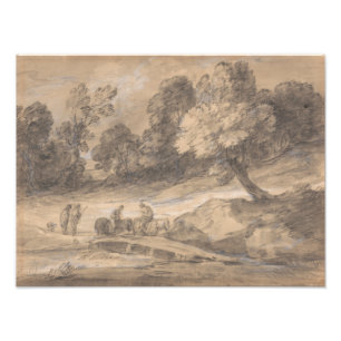 Thomas Gainsborough - Wooded Landscape with Figure Photo Print
