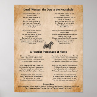 Thomas Hardy Poems of His Beloved Dog Poster