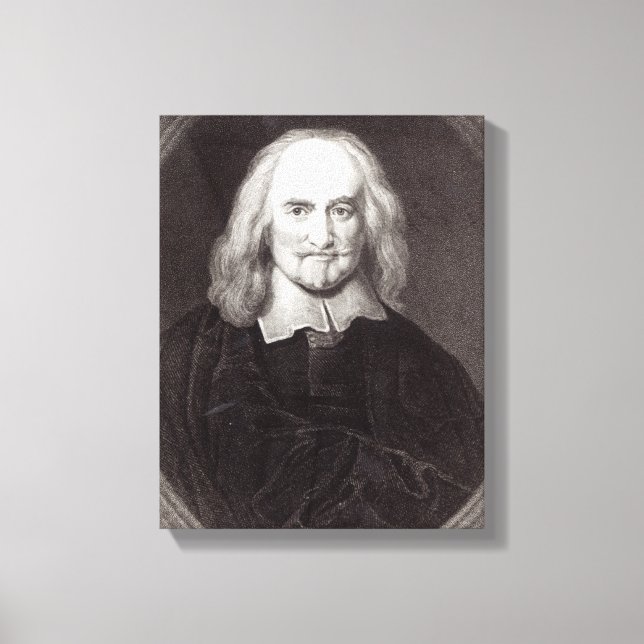 Thomas Hobbes  from 'Gallery of Portraits' Canvas Print (Front)