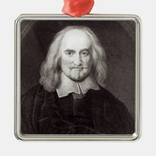 Thomas Hobbes  from 'Gallery of Portraits' Metal Tree Decoration