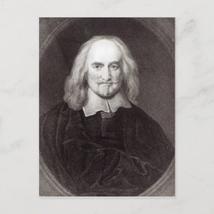 Thomas Hobbes from 'Gallery of Portraits' Postcard