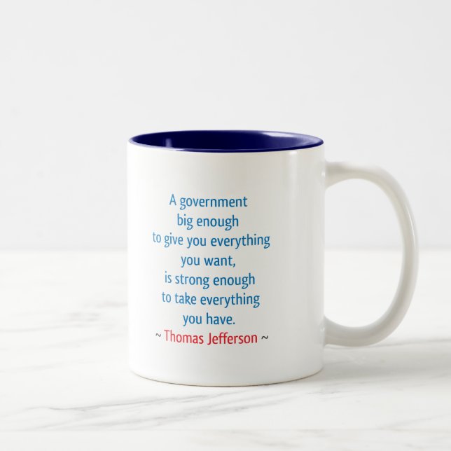 Thomas Jefferson #1 Two-Tone Coffee Mug (Right)