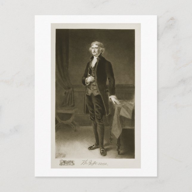 Thomas Jefferson, 3rd President of the United Stat Postcard (Front)
