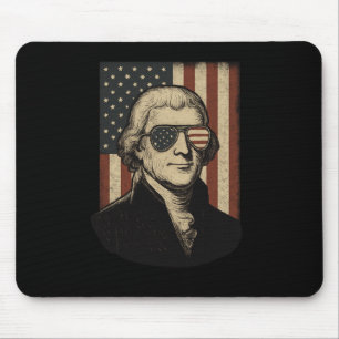 Thomas Jefferson 4th Of July Independence Day Long Mouse Mat