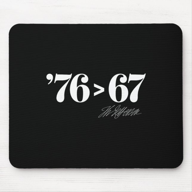 Thomas Jefferson 76 > 67 Self-evident Minimal M Mouse Mat (Front)