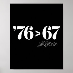 Thomas Jefferson 76 > 67 Self-evident Minimal M Poster