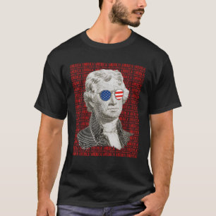 Thomas Jefferson America Patriotic USA Vintage 4th T-Shirt