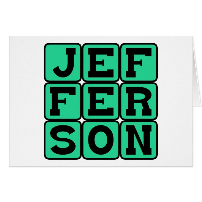 Thomas Jefferson, American President (Front Horizontal)