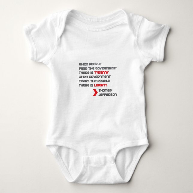 THOMAS-JEFFERSON BABY BODYSUIT (Front)