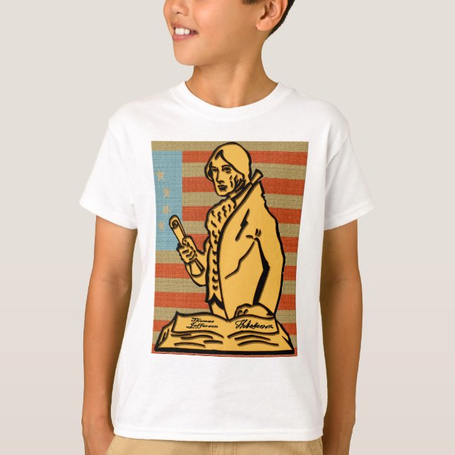 Thomas Jefferson Colonial Flag T-Shirt (Front)