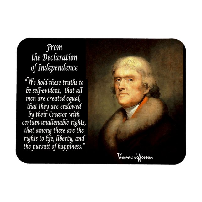 Thomas Jefferson - Declaration of Independence Magnet (Horizontal)
