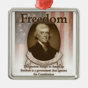 Thomas Jefferson – Freedom Metal Tree Decoration