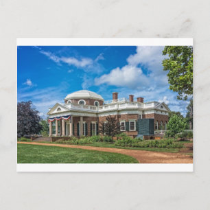 Thomas Jefferson Home at Monticello Postcard